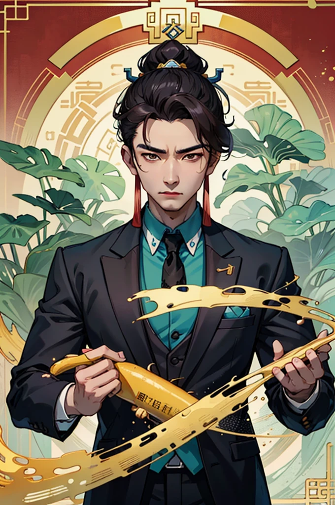 arafed man in a suit and tie posing for a picture, bo feng, wei wang, qifeng lin, huifeng huang, yuxiang chen, xintong chen, yangjun chen, qichao wang, liang xing, zeng fanzh, yanjun chengt, pengzhen zhang, zhelong xu, xiaofan zhang