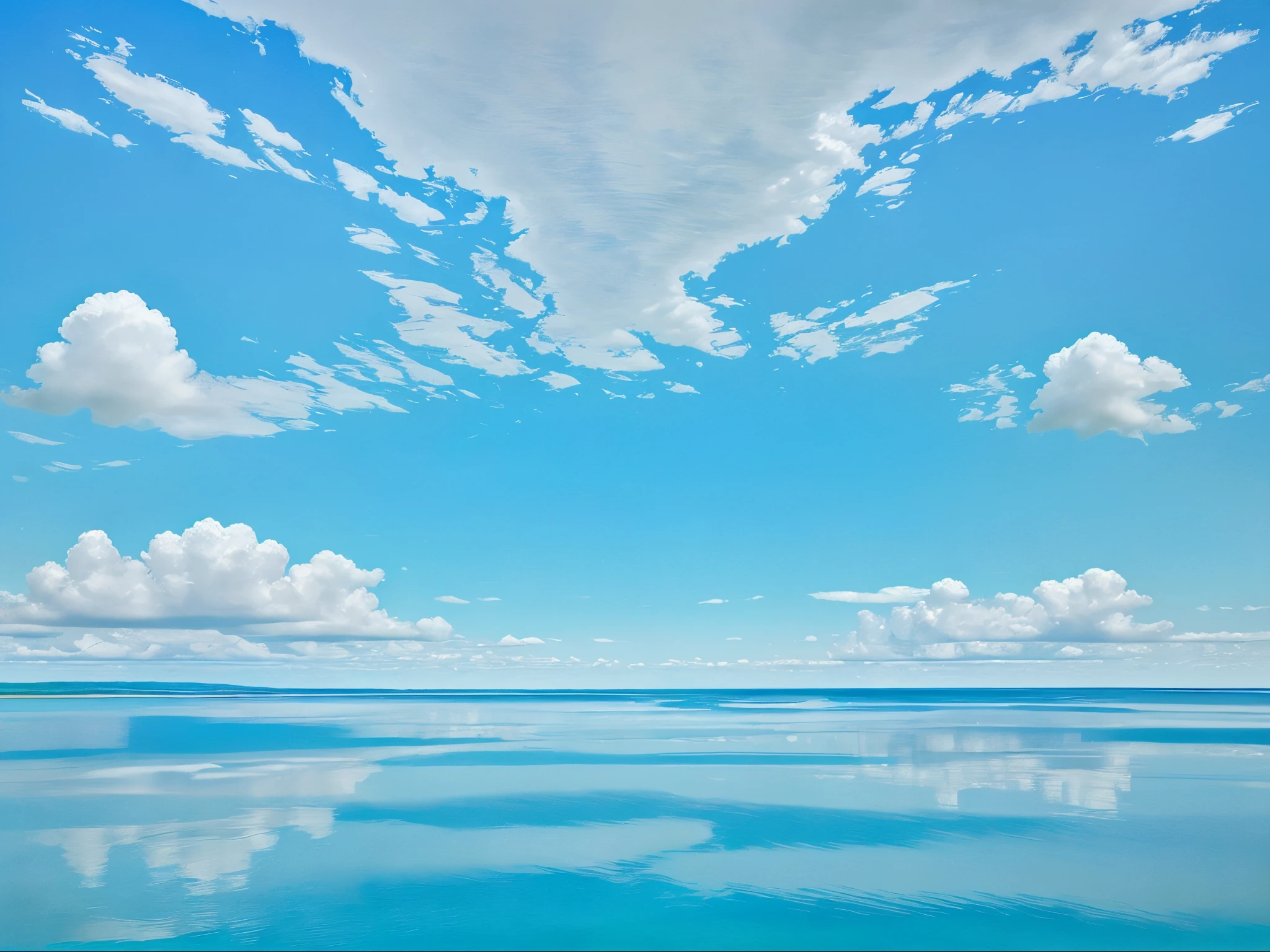 In the brilliant azure image, a serene and vast sky stretches as far as the eye can see. The vibrant blue hue is reminiscent of a picturesque painting, capturing the essence of a peaceful day in nature. Fluffy white clouds float effortlessly, creating a harmonious contrast against the intense blue backdrop. The image exudes a sense of tranquility and purity, inviting viewers to escape into the boundless beauty of the sky.
