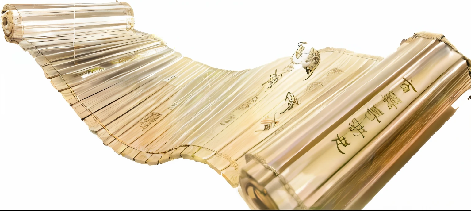 a scroll floats