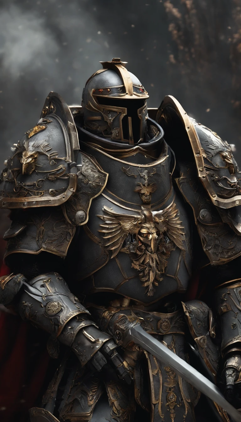 Warhammer 40K Gray Knights,Surreal art,Ultra-detailed details,full body shot shot
