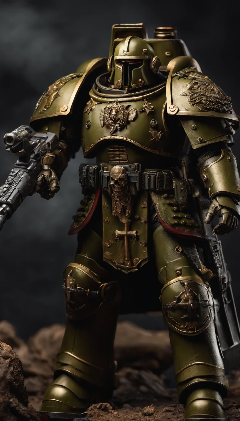 Warhammer 40,000 Astra Militarum Chapter,Surreal art,Ultra-detailed details,full body shot shot