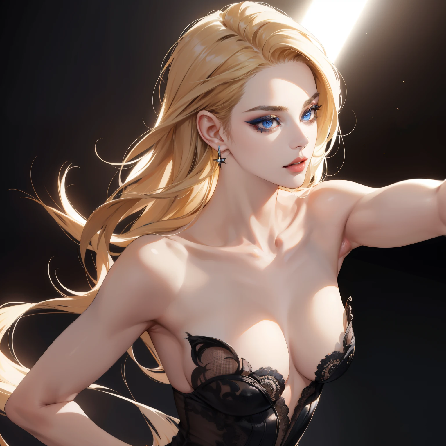(best quality,4k,8k,highres,masterpiece:1.2),ultra-detailed,(realistic,photorealistic,photo-realistic:1.37),beautiful detailed eyes,beautiful detailed lips,extremely detailed eyes and face,long eyelashes,1 girl,model,fierce,defiant,famous model,blonde,model with confident eyes,striking blue eyes,magnificent hairstyle,breathtaking beauty,flawless skin,fashionable attire,stylish makeup,great posture,posing with attitude,photo shoot set,audience admiring,model under spotlight,dynamic lighting,high fashion vibes,vogue style,graceful movement,runway fashion show,glamorous background,jaw-dropping elegance,strikingly confident expression,captivating charm,piercing gaze,captured in a stunning pose,female model wearing couture,famous for her unique style,inspiration for aspiring models,graceful and bold presence,living legend of the modeling world,renowned across the globe,model known for her fierce and defiant personality