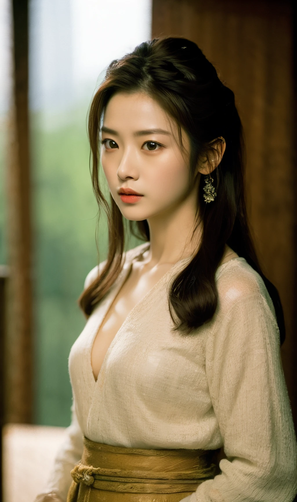 best quality, masterpiece, highres, wuxia 1girl, china dress, super Beautiful face, super beautiful eye, super beautiful hair