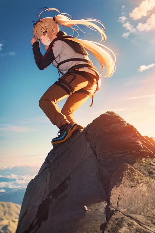 Mahiru Shiina, top-quality, mountaineering, Ponytail