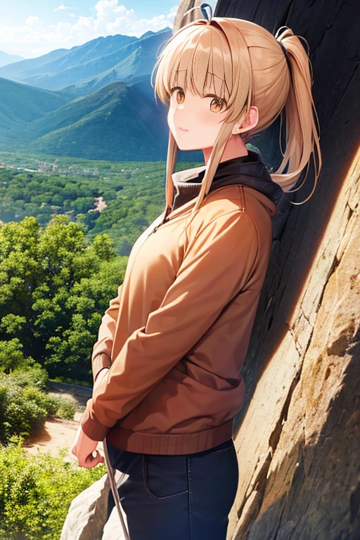 Mahiru Shiina, top-quality, mountaineering, Ponytail