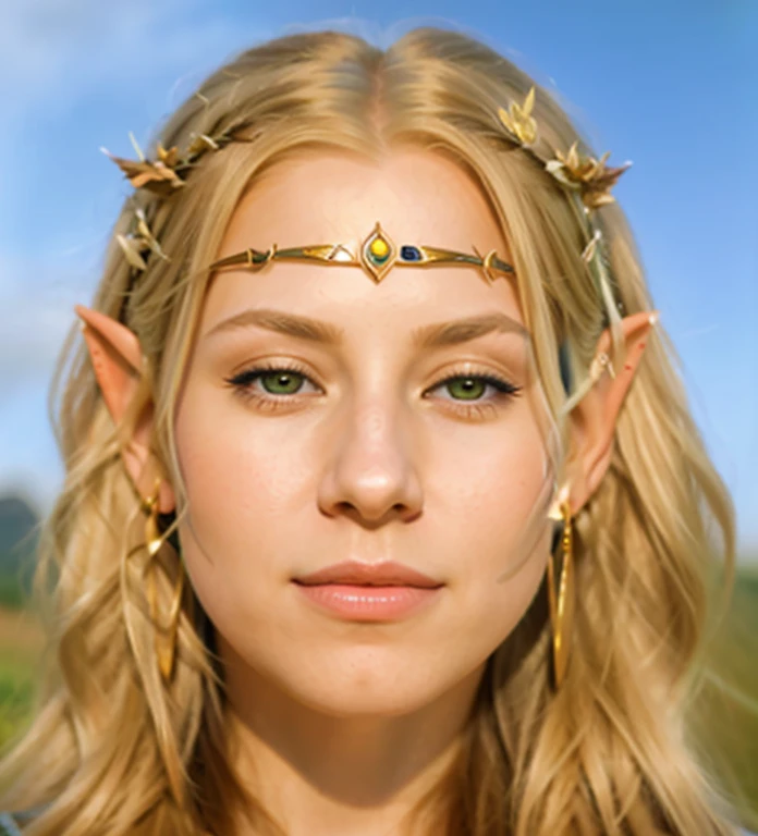 a close up of a woman with long blonde hair and earrings, female elfling, baldur's gate character portrait, portrait female elf wizard, elven, of an elden ring elf, half elf woman, of elven queen galadriel, side portrait of elven royalty, cattie - brie of mithril hall, galadriel, portrait of princess zelda