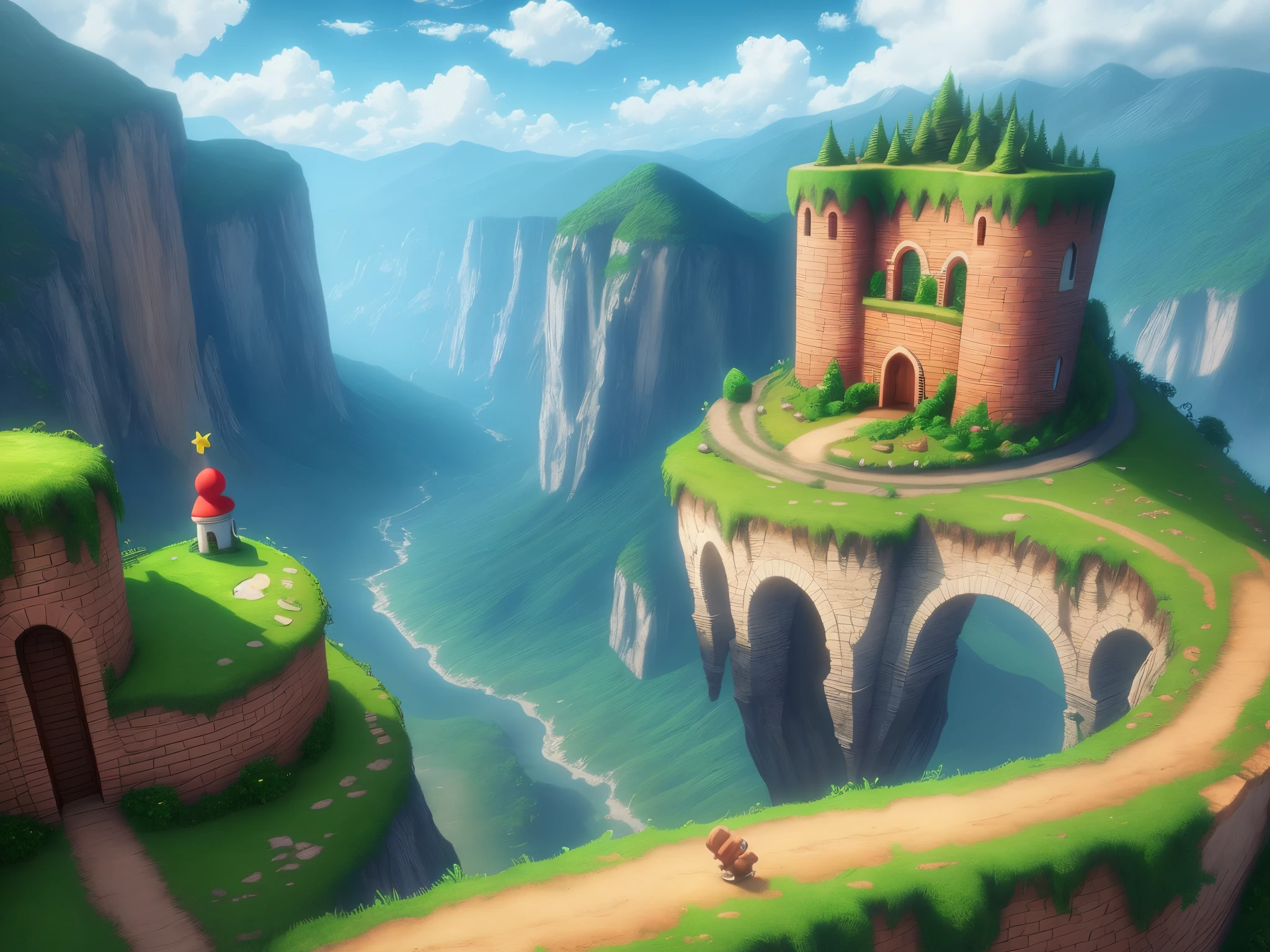 Scenery that looks like Mario