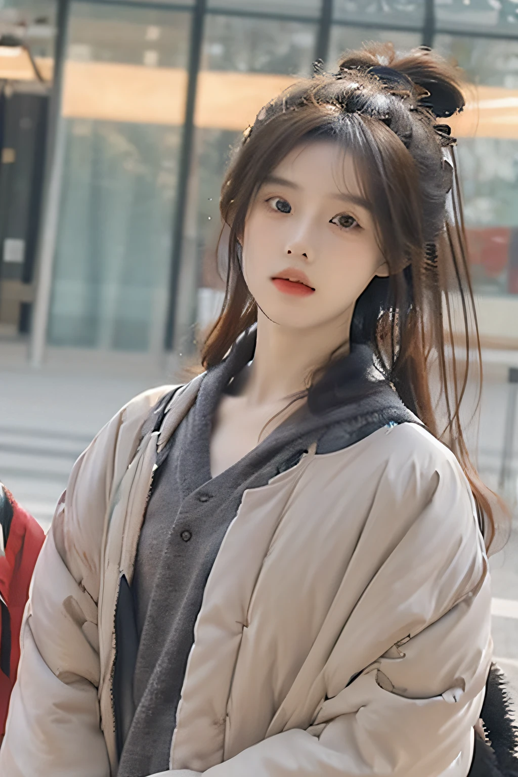 photo woman, ,hyper HD, Detailed face, Chinese ancient style, Hanfu, normal proportions