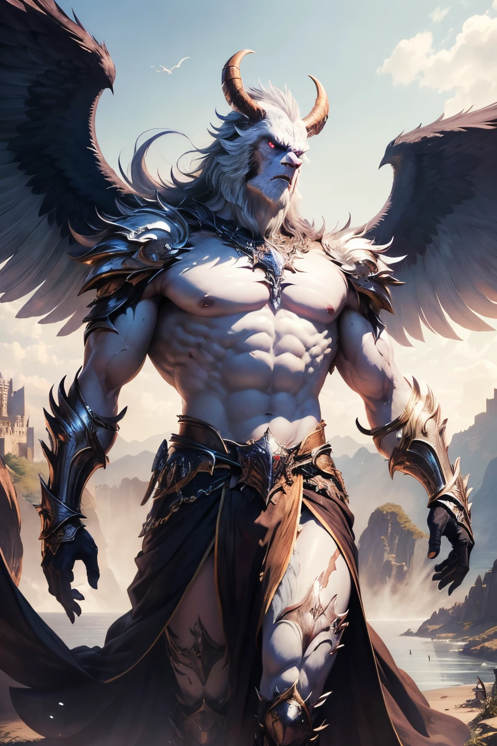 ((Best Quality)), ((Masterpiece)), (Detailed), image of Hades the Greek, (mythology: 1.2), (Majestic appearance: 1.1), loose beard and hair, muscular physique, Wearing a trident (The Realm of the Underworld: 1.1), (A powerful creature: 1.2), (Divine aura: 1.1), (domineering look: 1.1), 8K разрешение Viking, rocker, Rockstar, Cool, glare, radiance, spectrum, titanium, titanium, warrior, samurai, Strong WILL, A mighty force, energy, zipper, Salute, northern lights