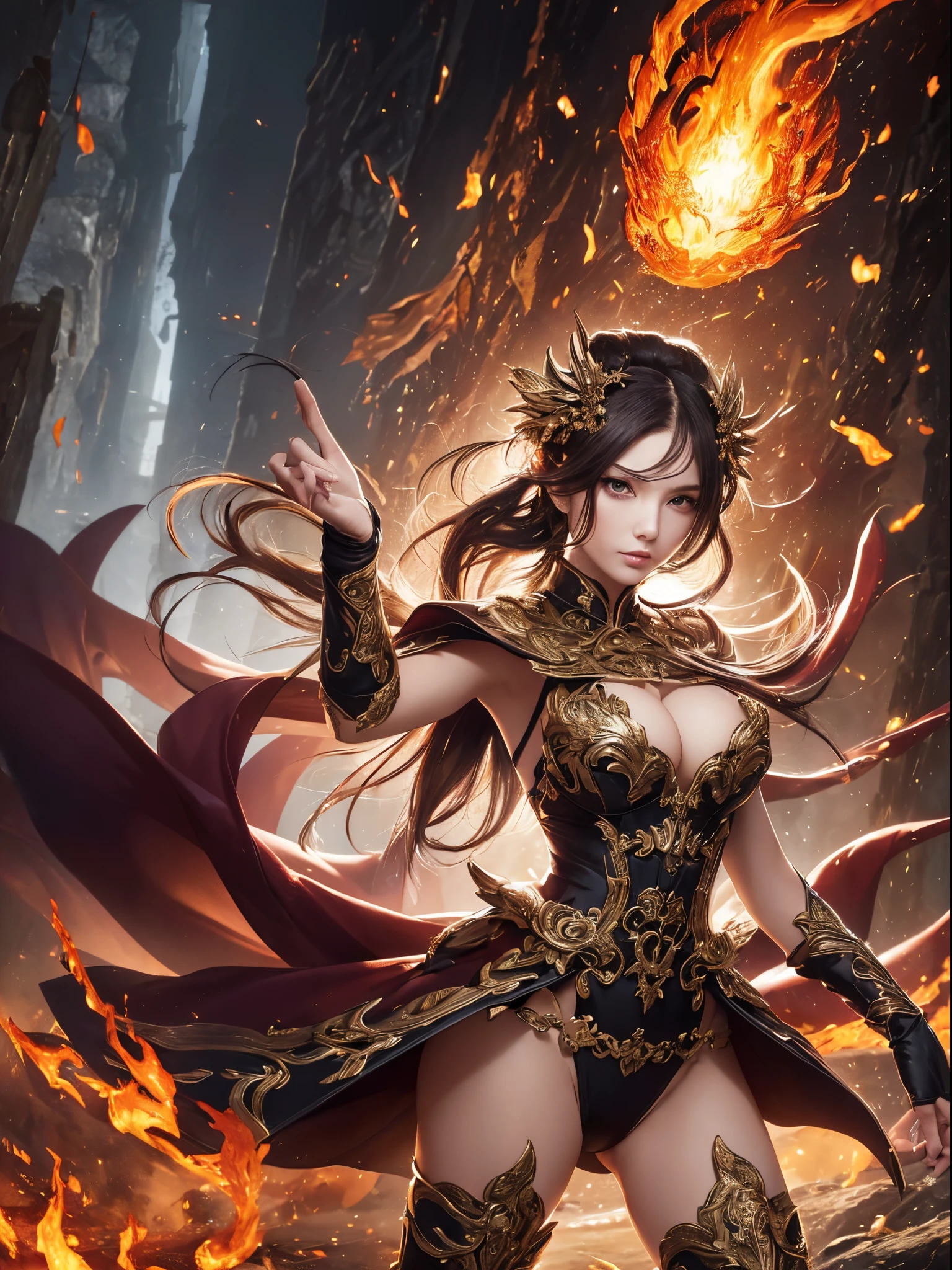 (Best quality, Masterpiece:1.2), 超高分辨率, Front lighting, intricately details, Exquisite details and textures, (Beautiful detailed eyes), (Beautifully detailed face), (Detailed skin:1), absurderes, Cinematic lighting, Dynamic Angle, Dynamic pose, Soft shadows,
A succubus in a straitjacket, Horns, poison fangs, Seductive pose,
Chains, whips, Fire,
Hell scenery,