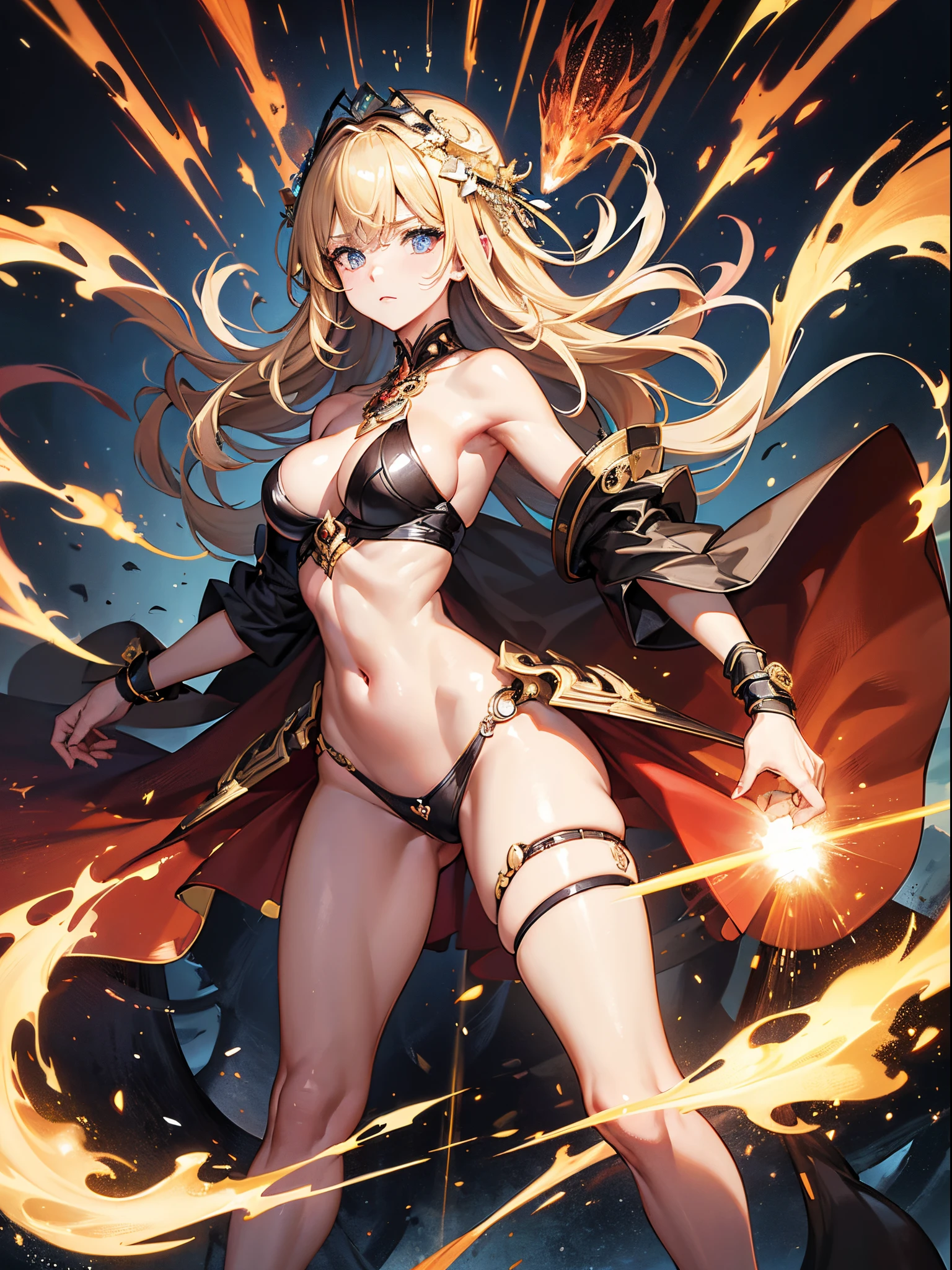 ((Finest quality)),(超A high resolution),(ultra-detailliert),(Meticulous portrayal),((Best Anime)),(Finest works of art),Ultra-Precision Art,The art of astounding depiction,Overwhelming descriptive power:1.5, (One Goddess:1.5),(((asymmetrical fashion:1.5))),asymmetrical fashion:1.5,asymmetry,release of light:1.3,explosive,Challenging,showy, A ferocious hound wrapped in flames