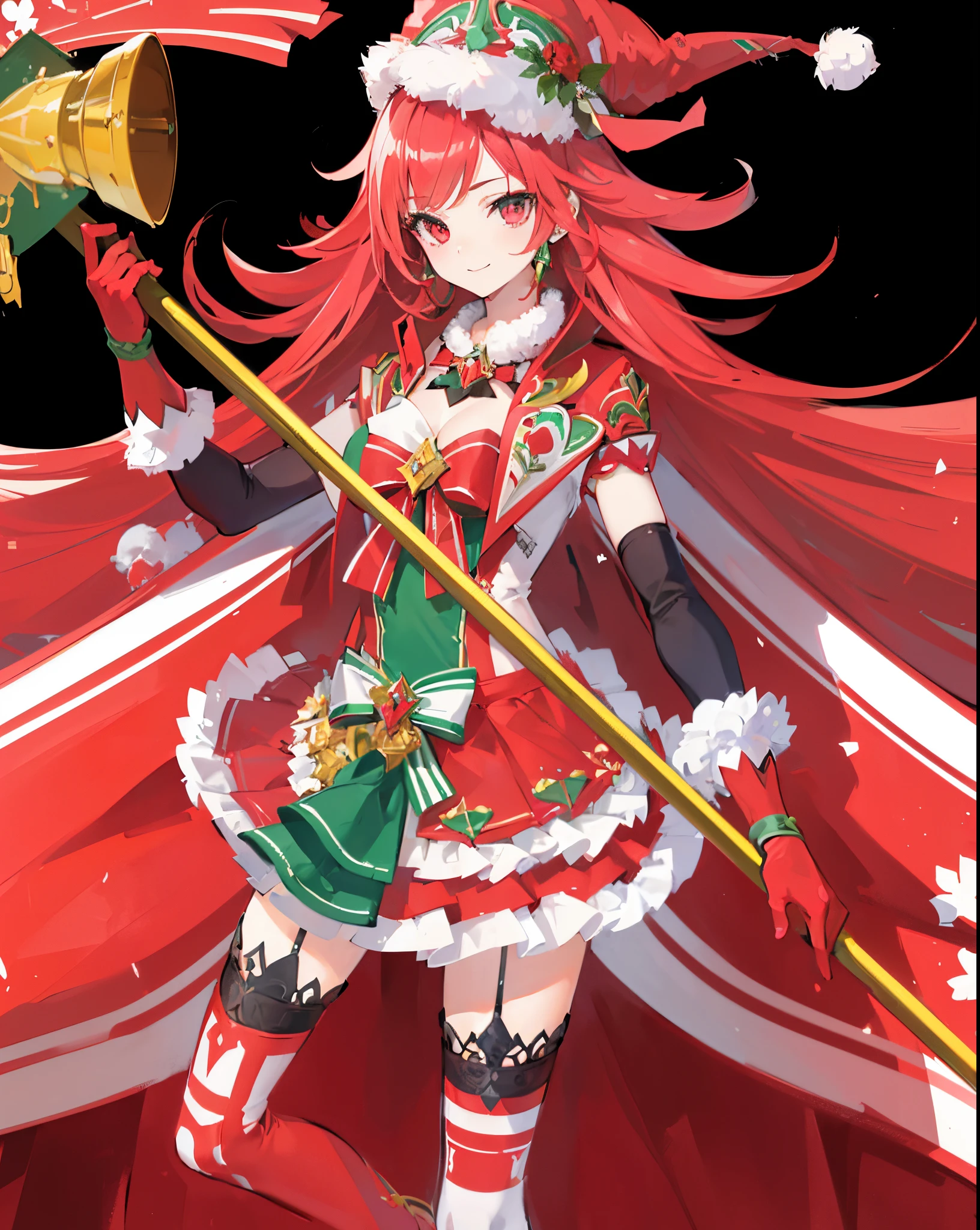 (（（tmasterpiece：1.4，best qualtiy））+，（hyper-detailing）+，（Ultra-detailed eyes）+，（Ultra-detailed hair)+，Red eyes，Girl with a smile