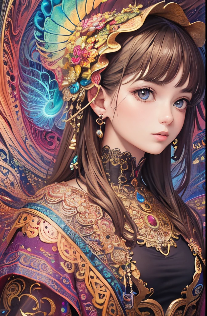(masterpiece, top quality, best quality, official art, beautiful and aesthetic:1.2), (1girl:1.3), extreme detailed,(fractal art:1.3),colorful,highest detailed