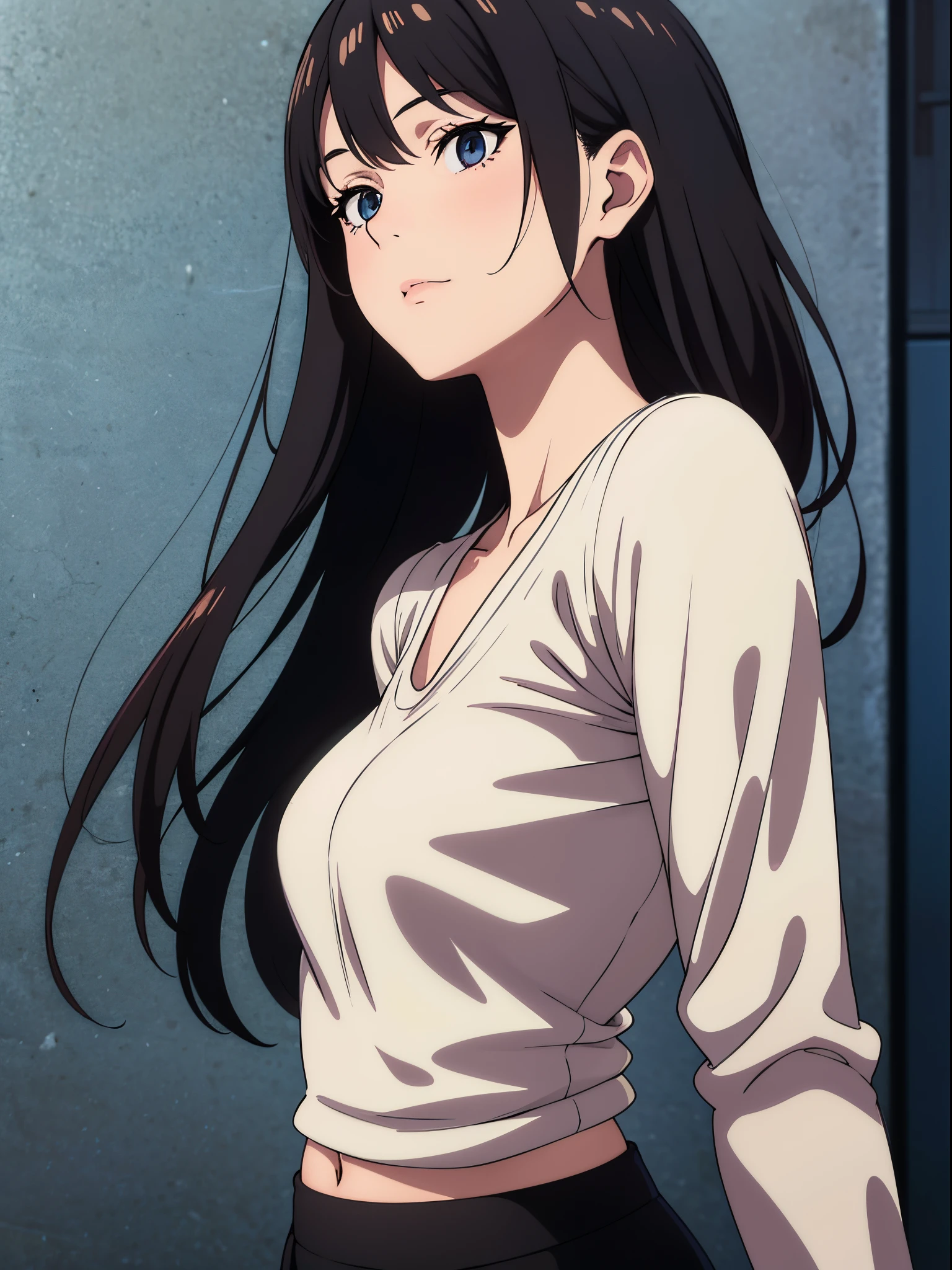 Woman wearing black leggings posing for photo, The head is not exposed，Wearing half-sleeved upper body，[ 4K realism ]!!, [ 4K realism ]!!!, [ 4K digital art ]!!, Realistic shadow perfect body, realisticlying!!!!!!! art-style, photorealistic anime, by Shitao, Popular topics on cgstation, Casual pose, realistic anime 3D style