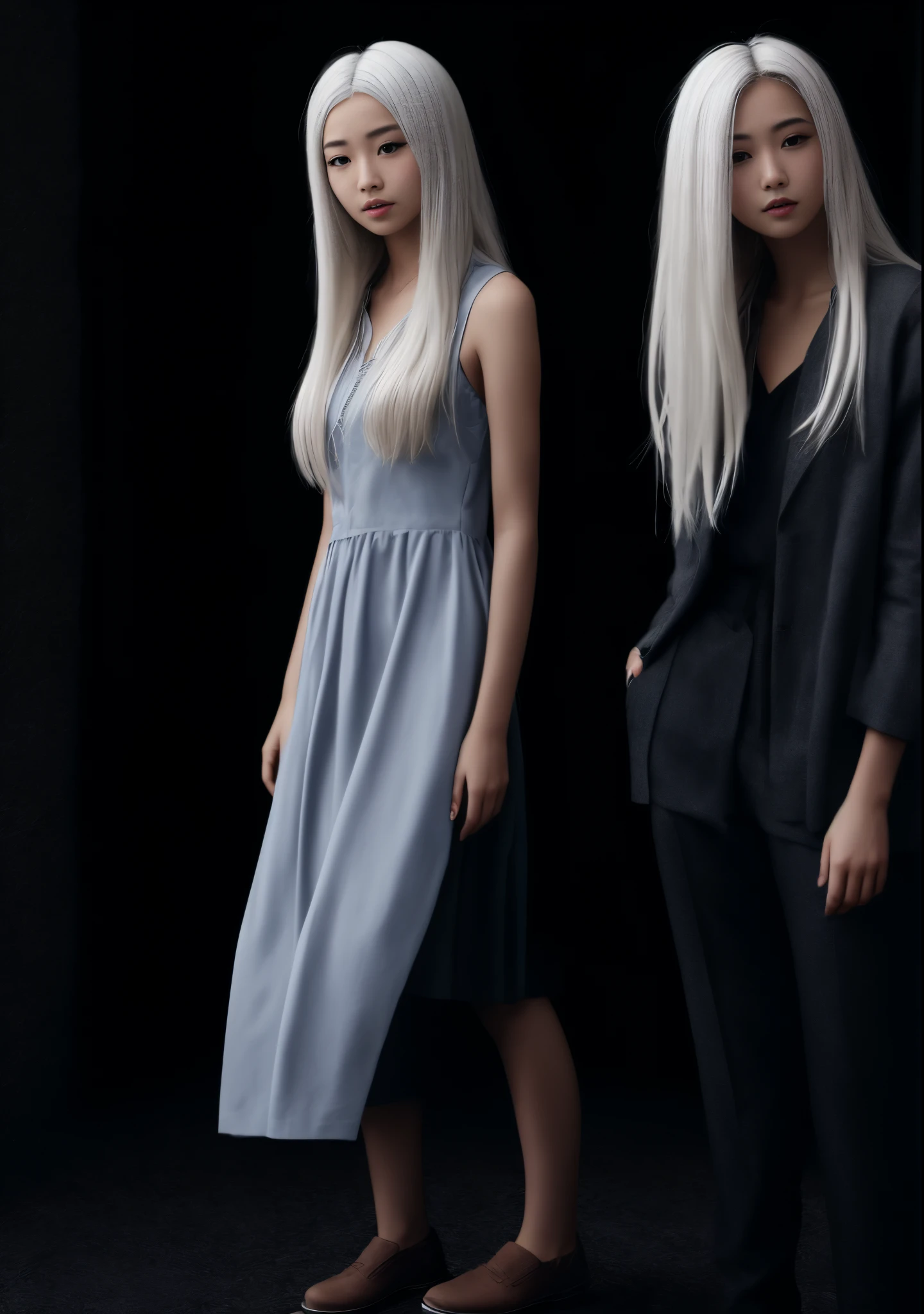 Tall white hair girl