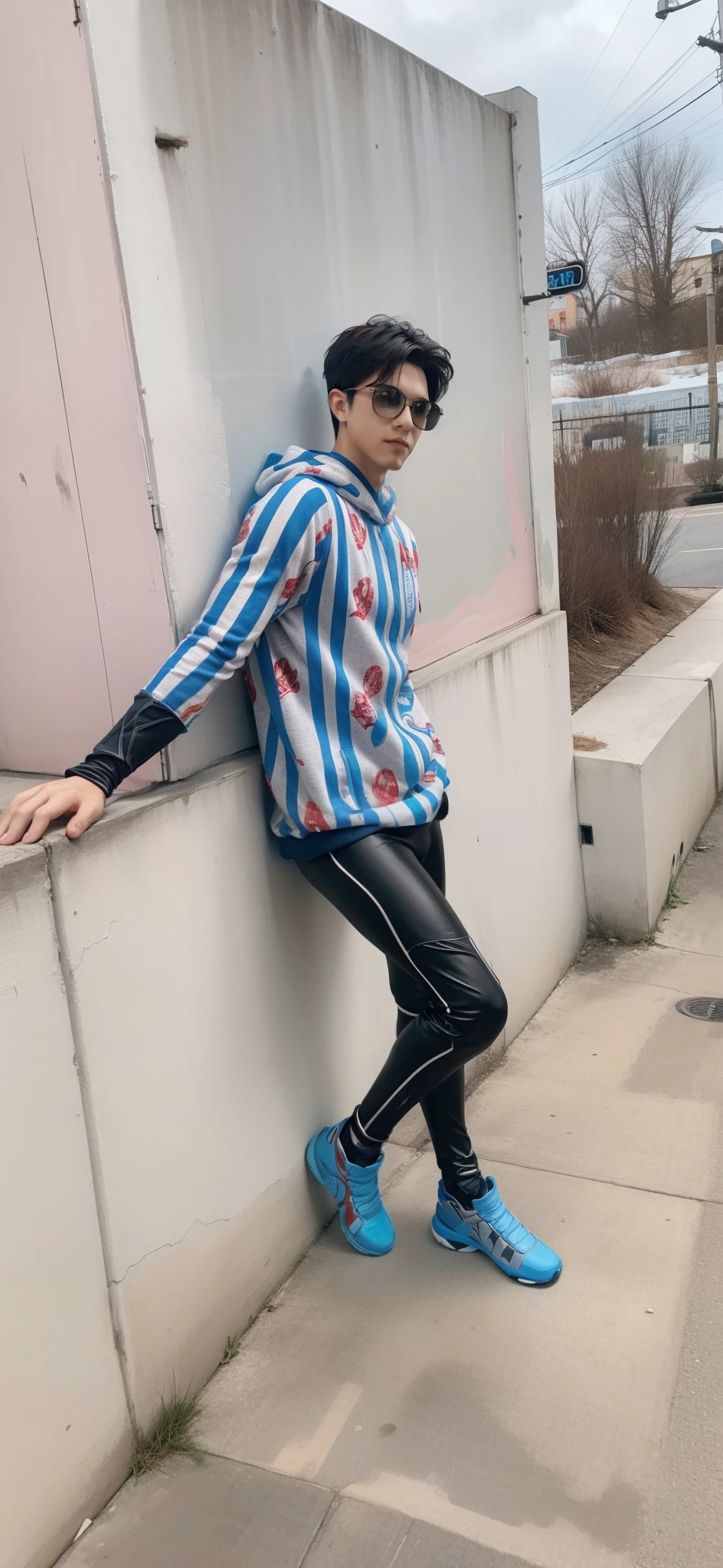 Real life adaption of this character,his is super hero realistic photograph future stic costume costume like Robin dc comics 8k ultra realistic