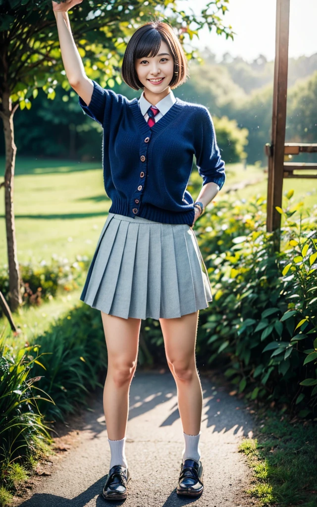 ((of the highest quality, 8K, masutepiece: 1.3)), Beauty, 1 Japan Girl, dark brown hair, 18 years old, Petite, Smile, Stand near the classroom window, (((Short Bob Cut Hair))), Detailed face, very detailed lips, Detailed eyes, Double eyelids, Sweaty skin: 1.2, (((School uniform, Dark blue sweater, Pleated skirt, Long skirt,))),(Take off your jacket and show off your breasts)4K, a picture, realisitic, 1 Japan Woman、barechested、(natural breast)、(full bodyesbian)、 、smooth thigh、(look at a camera:1.6)、pale-skinned、 (A dark-haired)、(Breakdown:1.3)、(Short Bob Cut Hair)、(a smile:1)、 (lie on one's side)、(Spread your legs apart:1.3)、raise her legs、(arm tattoos:1.3)、 evening glow、lensflare、depth of fields、