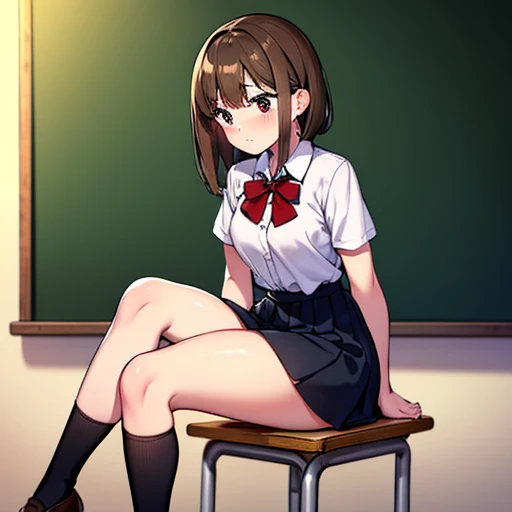 anime, sensual, Realista Cabelo escuro、cabelo liso、cabelo curto、Cabelo Muito Curto com rosto redondo、olhos babando,PERNA ABERTA FAZENDO SEXO、I laughed as much as I could; I do not see.、Abra a boca e ria alto.、Olhos estreitos、sem maquiagem、Sufat da escola、dezesseis anos de idade、Corpo fino、corpo musculoso、perna abertas、seios grandes e cheios、vaginal, perna aberta、、vagina、 SEXY Japanese body Esbian sensual、The body is very flexible SEXY LEGS. Uniforme escolar、Blusa branca、Without bra, No underwear, Red loop、saia xadrez、The skirt is too short.、The body is drenched in sweat. Posturas de pernas abertas、Rhythmic gymnastics postures、standing on one leg、Alvo que pode abrir mais de 300 graus、Mostre sua virilha、virilha exposta、Muito sorridente. Plano de fundo com、sala de aula、janelas、quadro-negro
