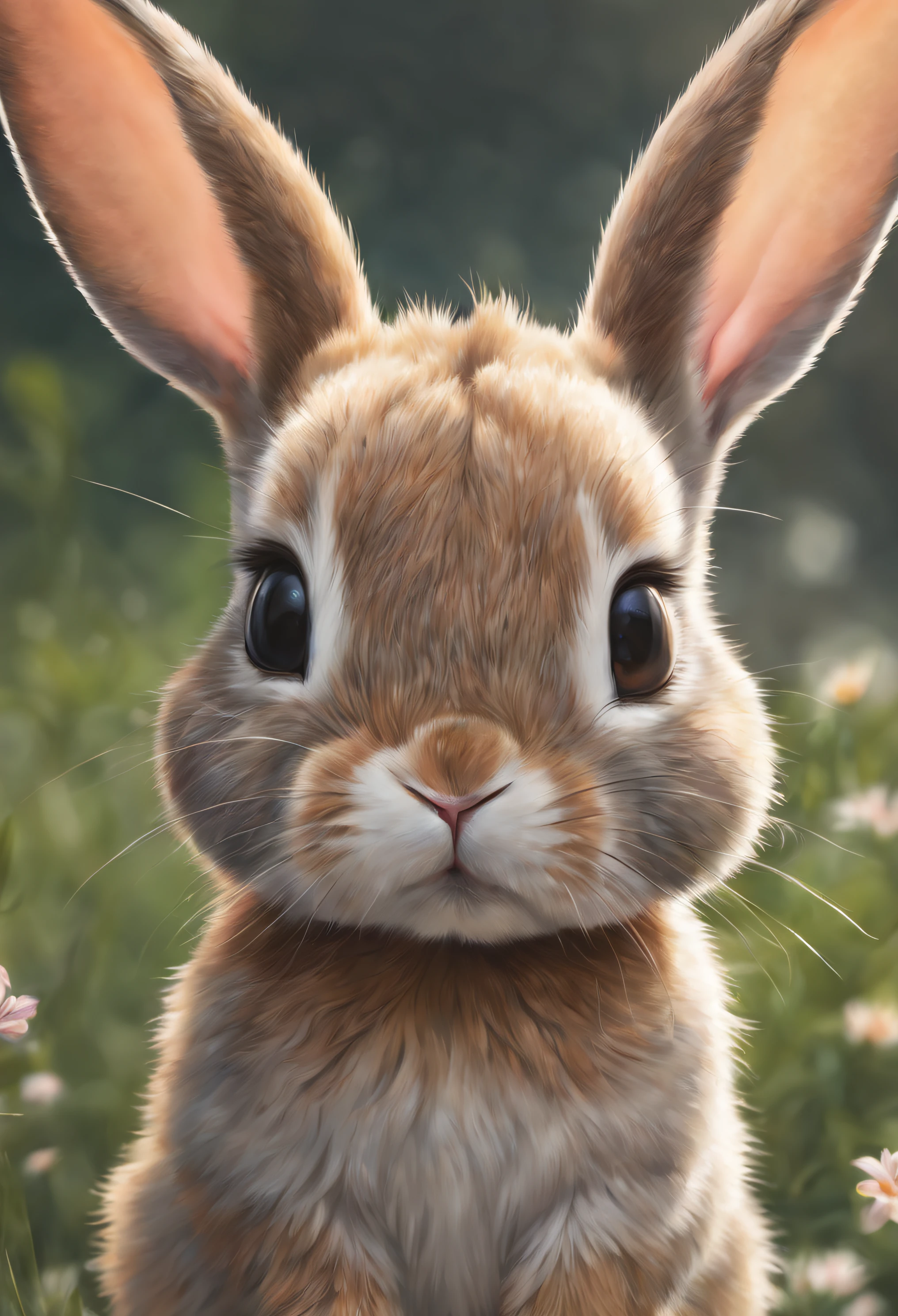 little rabbit head, very cute, pastel drawing, high 

detail, Realism, anime style, Realism, anime style, 

Classicism, HD
