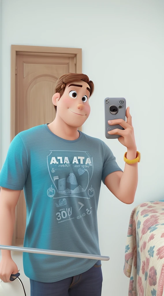 um homem branco, estilo disney pixar, alta qualidade, melhor qualidade