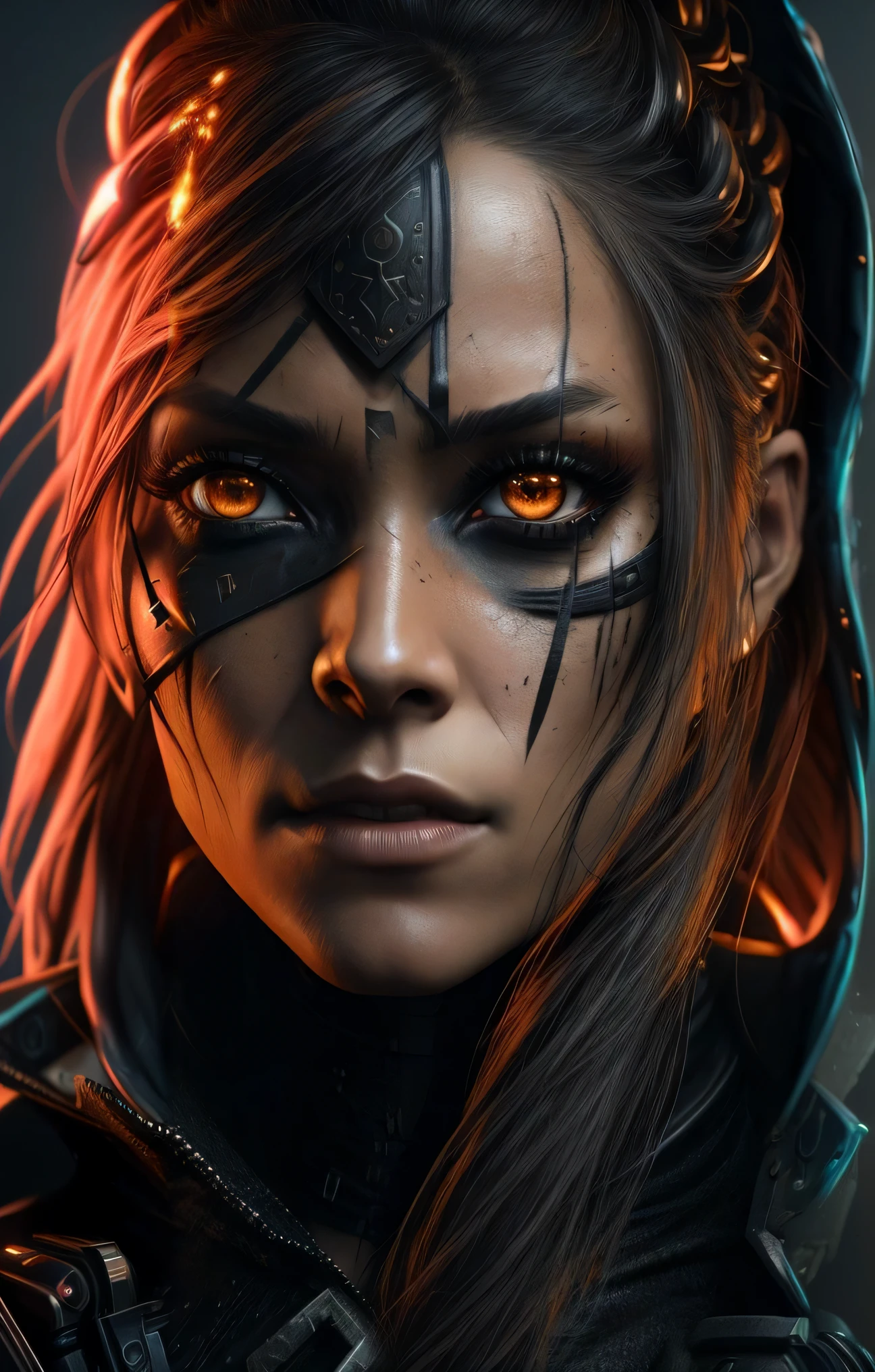 una mujer con ojos brillantes y un traje negro, Hermosa cara de chica cyberpunk, Irreal 5. Retrato RPG, Unreal Engine 5 », Estilo cyberpunk hiperrealista, Cara cyberpunk, El retrato de la chica cyberpunk, Hermosa modelo de mujer cyberpunk, seductive cyberpunk dark fantasy, Arte de personajes de Unreal Engine, Cyberpunk hermosa chica, Unreal Engine 5 Arte digital, Motor Unreal 5 : :