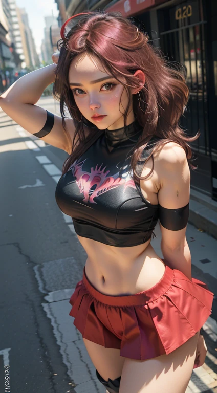 Foto crua, nua,mulher bonita, detalhou o corpo delineado com cosplay do Homem-Aranha, seios muito grandes, seios grandes, seios, pelada, crua, nuas, na rua , caminhando pela rua nua sem calcinha rosa