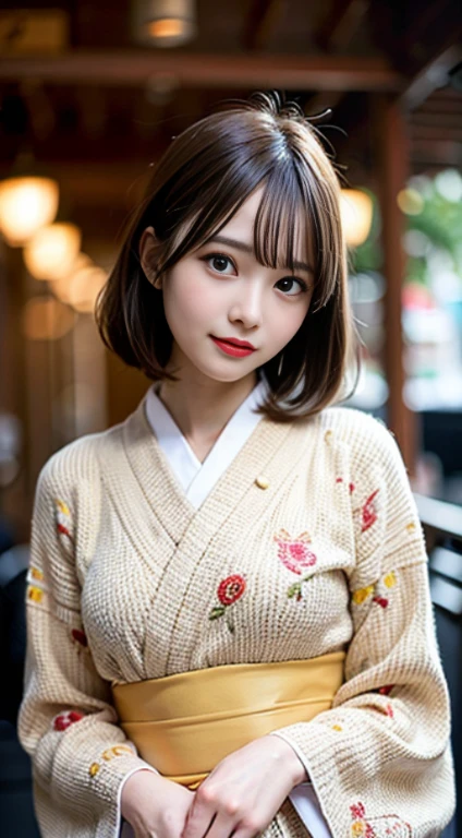 (8K, Raw photo:1.2), Detailed face and eyes,Best Quality, 超A high resolution, Highly detailed ,intricate detailes ,masutepiece ,Cute Girl , Soft cinematic light, Hyper-detailing,Sharp Focus, High quality, Blonde hair, bob cuts, Yukata