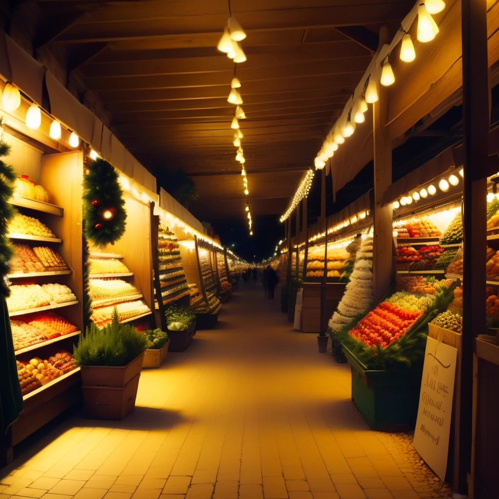 Decor photo marché de Noël