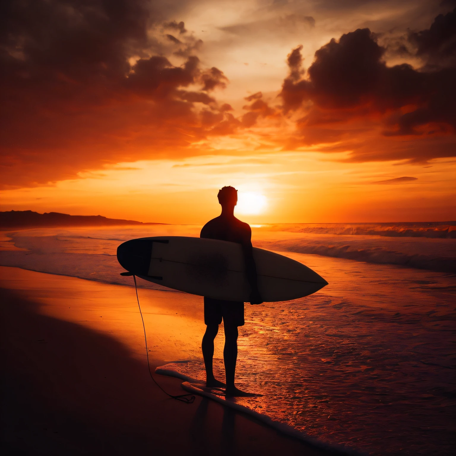 surfer standing on the beach at sunset with his surfboard, fotografia de surf, surfe, in the sunset, papel de parede de alta qualidade, in the sunset, Foto vencedora do concurso Unsplash, Directed by: Matthias Weischer, paper awesome wallpaper, hora dourada, with a sunset, looking at sunset, Na hora dourada, papel de parede de alta qualidade, Durante a Hora Dourada, on the beach during sunset