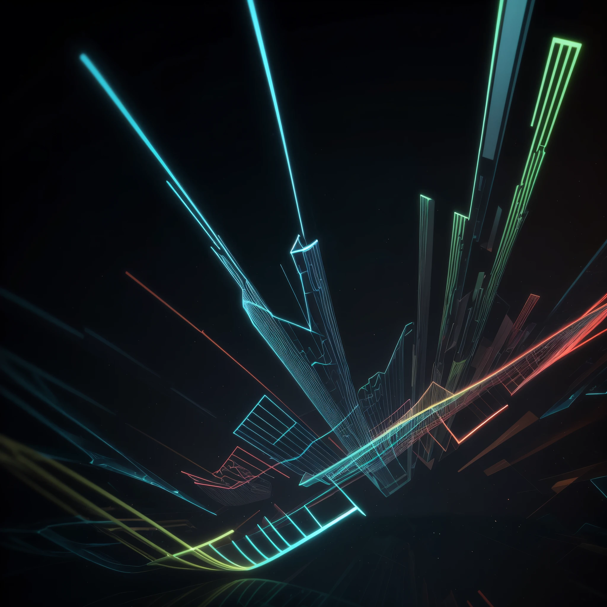 Engaging 3D visualization featuring stunning graphs、glinting