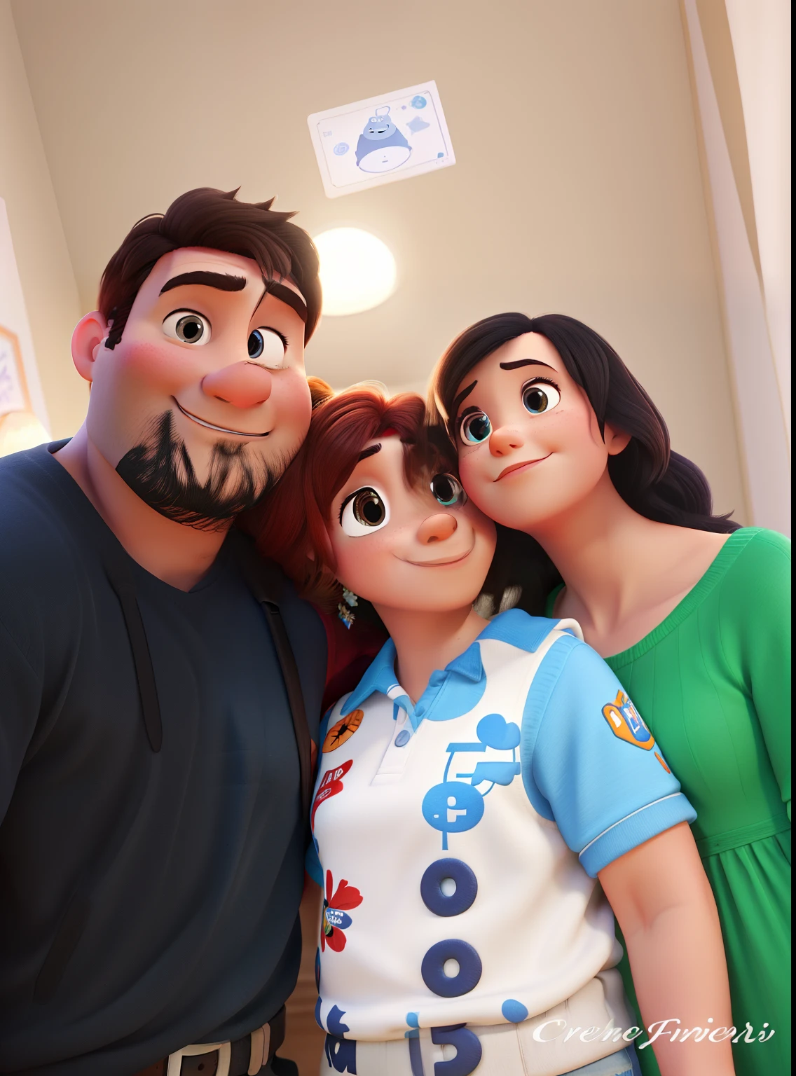 Create a family Pixar image