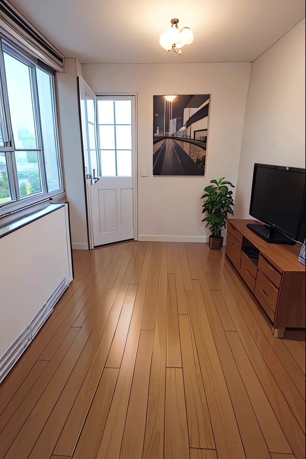 Sala de jantar de um apartamento em Londres, apartamento em Londres,. scenario without humans, sem humanos, anime scenery, Setting for anime ,
