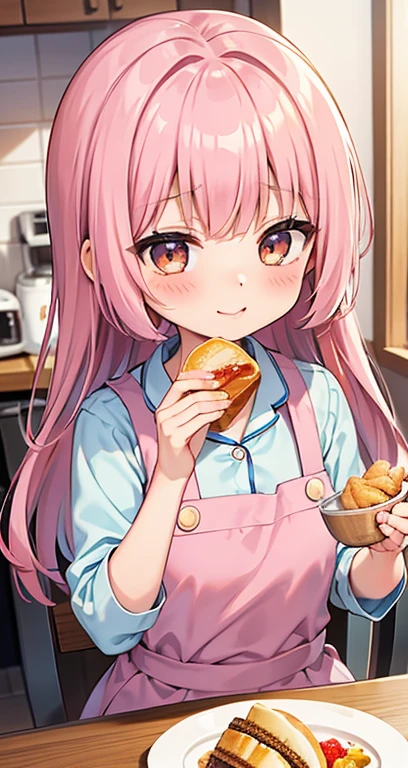 Kawaii Girl、Semi-long、s Pajamas、pinafore、Breakfast、breads、Soup、Coffee