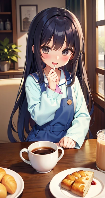 Kawaii Girl、Semi-long、s Pajamas、pinafore、Breakfast、breads、Soup、Coffee