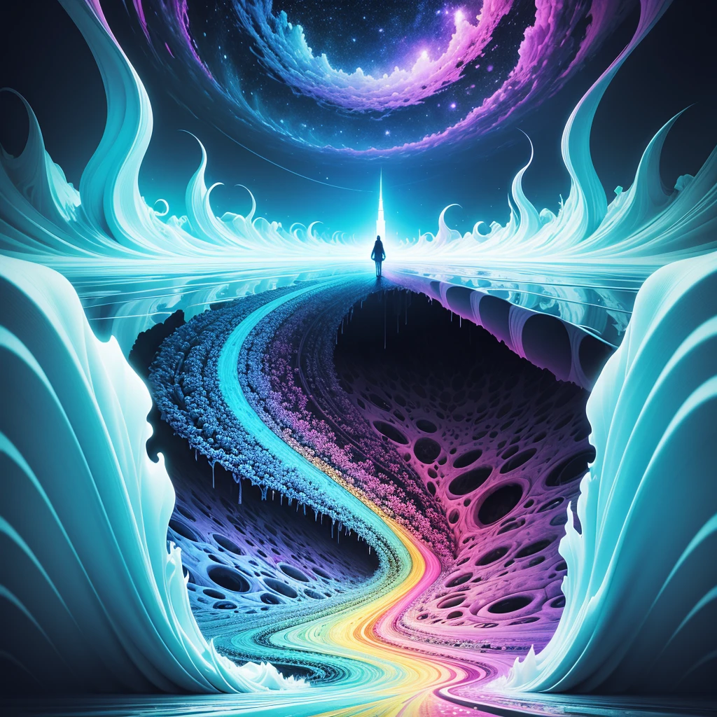psychedelic art, negative, landscape