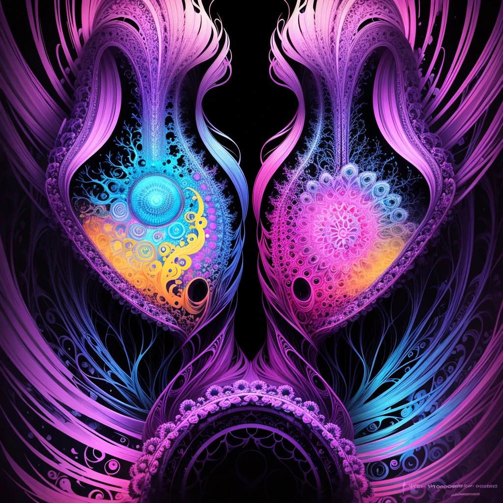 Female breasts with shiny translucent fractal skin,whole body, Swirling organic pattern, Full of energy, Ultra HD, Vibrant colors, perfect composition, Soft, natural three-dimensional cinema lighting, Amazing shadows, Black silhouette, Volumetric Light,(Movie Posters).