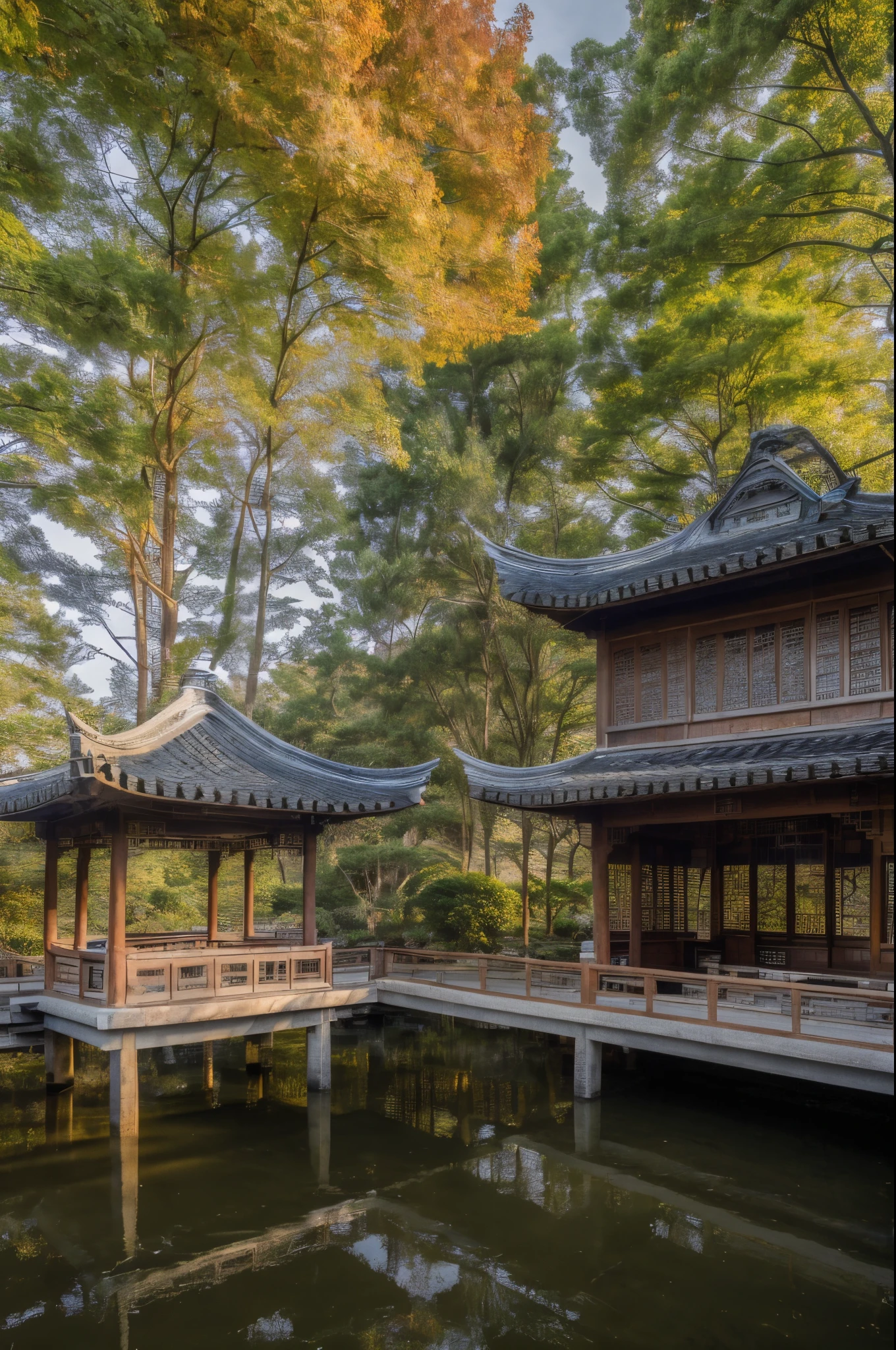 ((top-quality, in 8K, ​masterpiece)), Beautiful Landscapes, ((five-storied pagoda)), ((japanese architecture)), ((wooden)), Beautiful building, Fascinating architecture, a photorealistic rendering, real life structure, Realistic scenery, charming tower, High Quality DSLR Photography, Professional Photography, photo portrait 8k,realistic 3 d style, beautifulRealistic, 3d realistic, hyper realstic,