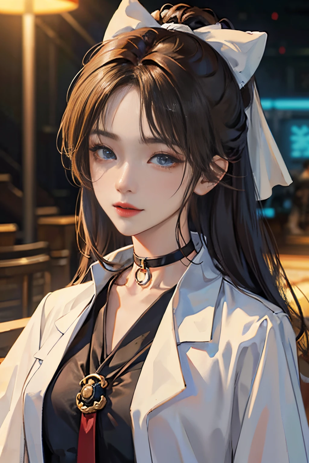 1人の女性、 watching at viewers、
,Her beautiful blue eyes, Twin-tailed brown hair, Moles under her eyes, Plump and glossy lips, Heart-shaped choker, Looking at the viewer, smiling at the viewer. .. .. .. .. .. .. .. .. .. .. .. .. .. .. .. .. .. .. .. .. .. .. .. .. .. .. .. .. .. .. .. .. .. .. .. .。.。.。.。.。.。.。.。.。.。.。.。.。.。.。.。.。.。.。.。.。.。.。.。.。.。.。.。.。.。.。.。.。.。.。.。.。.。.。.。.。.。.。.。.。.。.。.。.。.。.。.。.。.。.。.。.。.。.。.。.。.。.。.。.。.。.。.。.。.3D, cyberpunk style short clothes、Nami Style in Anime One Piece, of the highest quality, 8K, Detailed skin texture, Detailed Cloth Texture, beautifull detailed face, Intricate details, Pirate Ship、
Rim lighting, Side lighting, Cinematic lighting, Ultra high definition, 8K UHD, Film grain, Best Shadows, Delicate, Facing the viewer, gazing at viewer