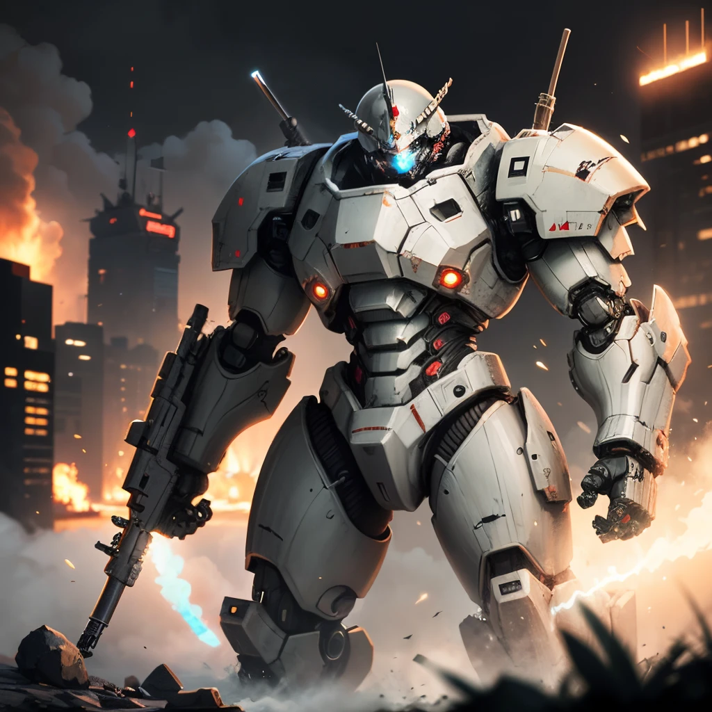 sleek battleship mecha war machine soldier --auto --s2