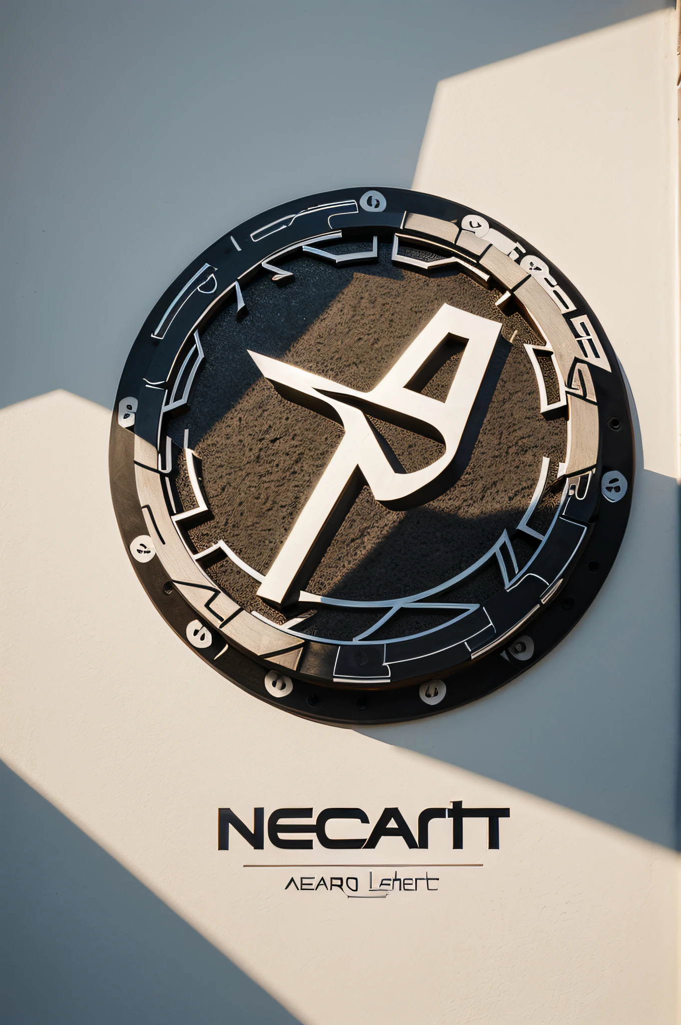 um logotipo com o nome "IA NeoArt," incorporando design detalhado, Sombras, e de alta qualidade.