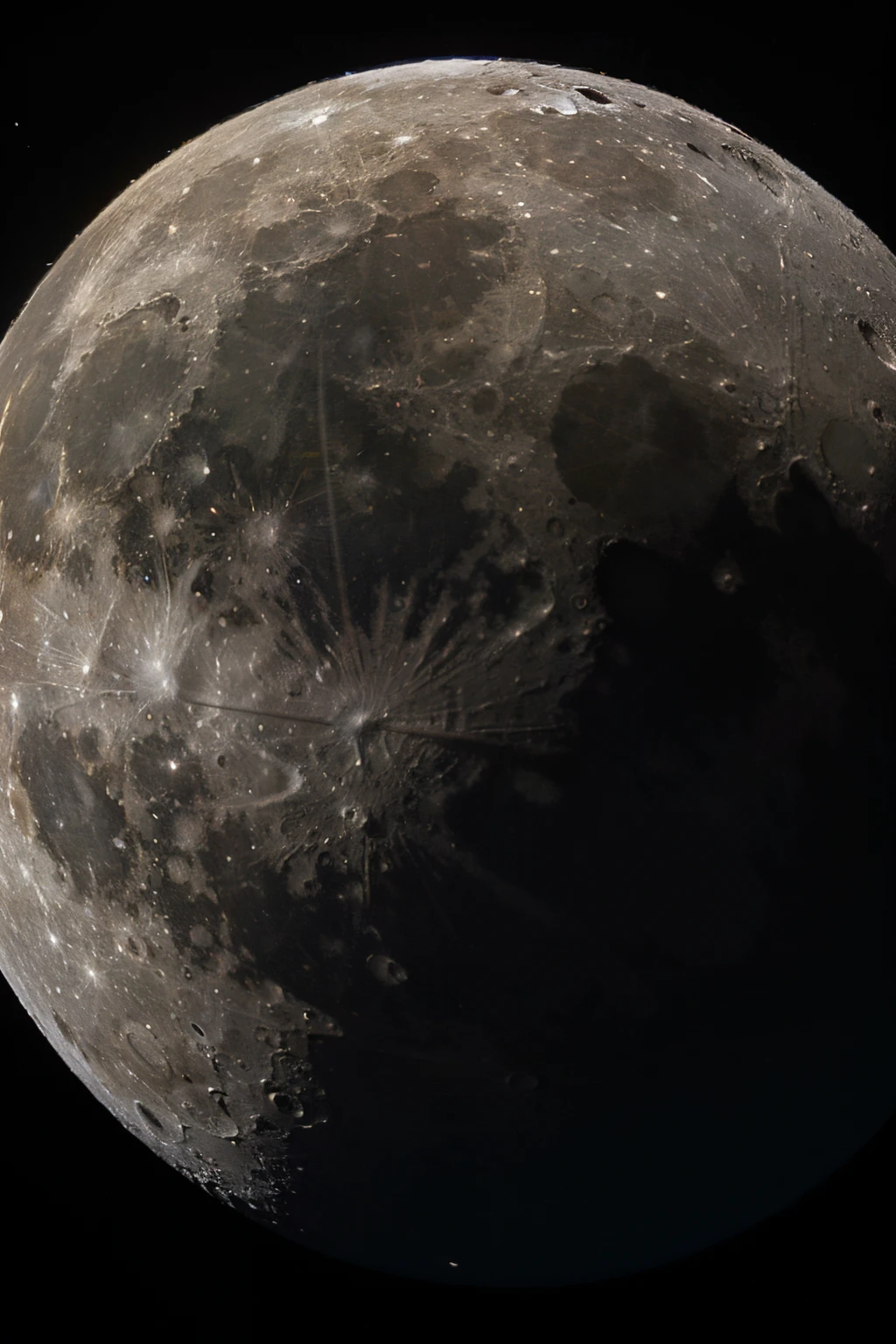 a high definition photo of the moon with high quality equipment