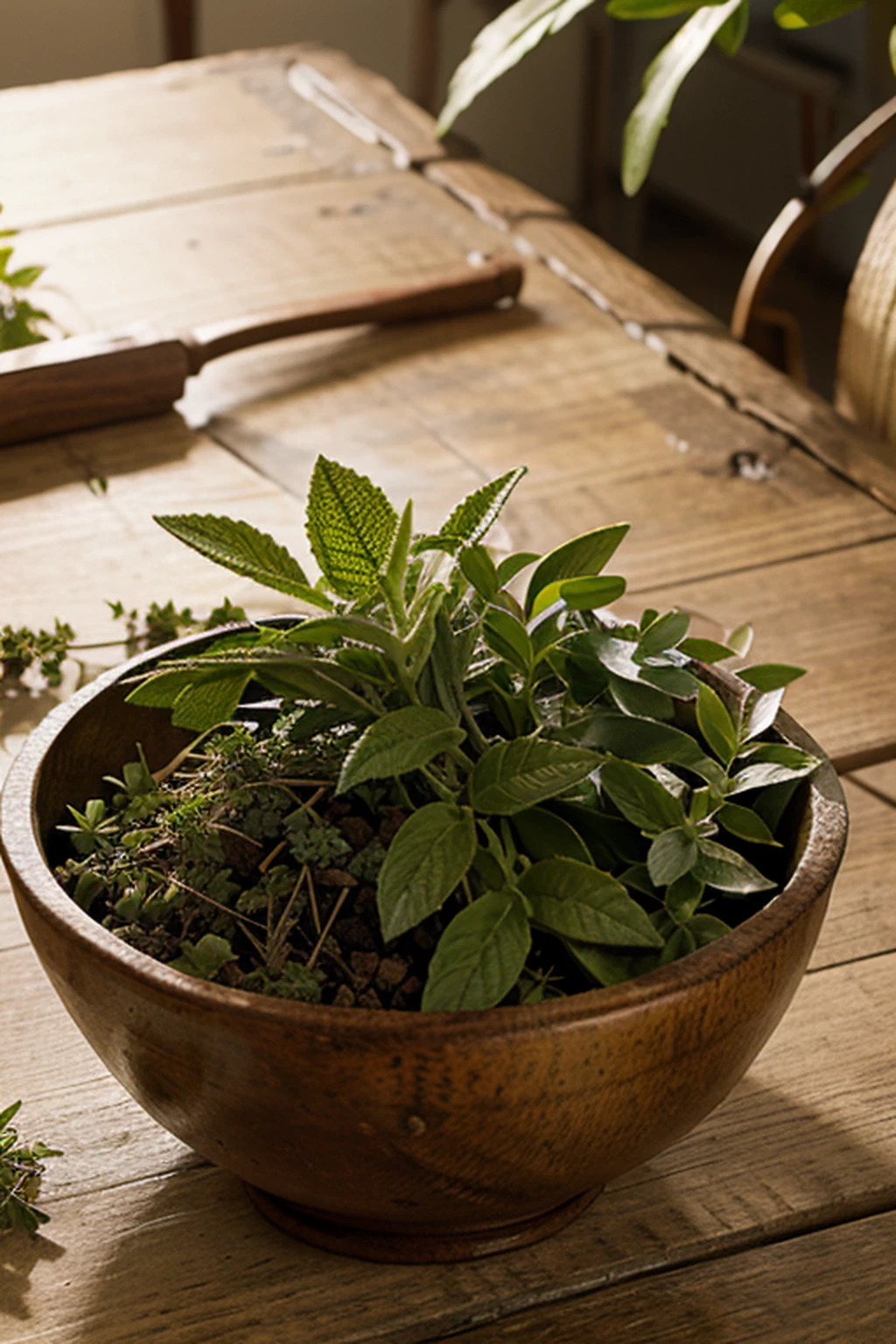 Create an image containing various medicinal herbs, e plantas que servem para fins medicinais