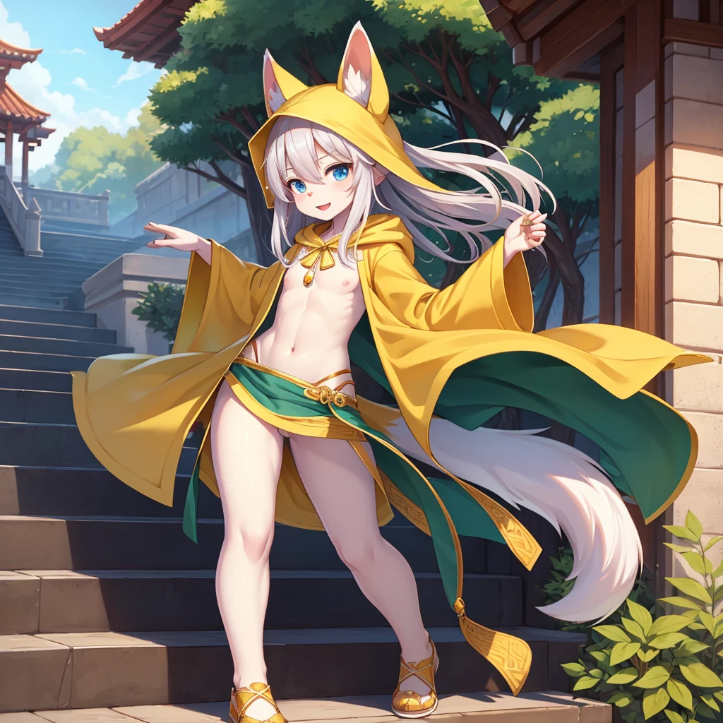 female furry, anthro, full body, detailed eyes, horse, horse ears, horse tail, longhair, twin braids, sand hair, naked, pussy facing the viewer, wizard tiara