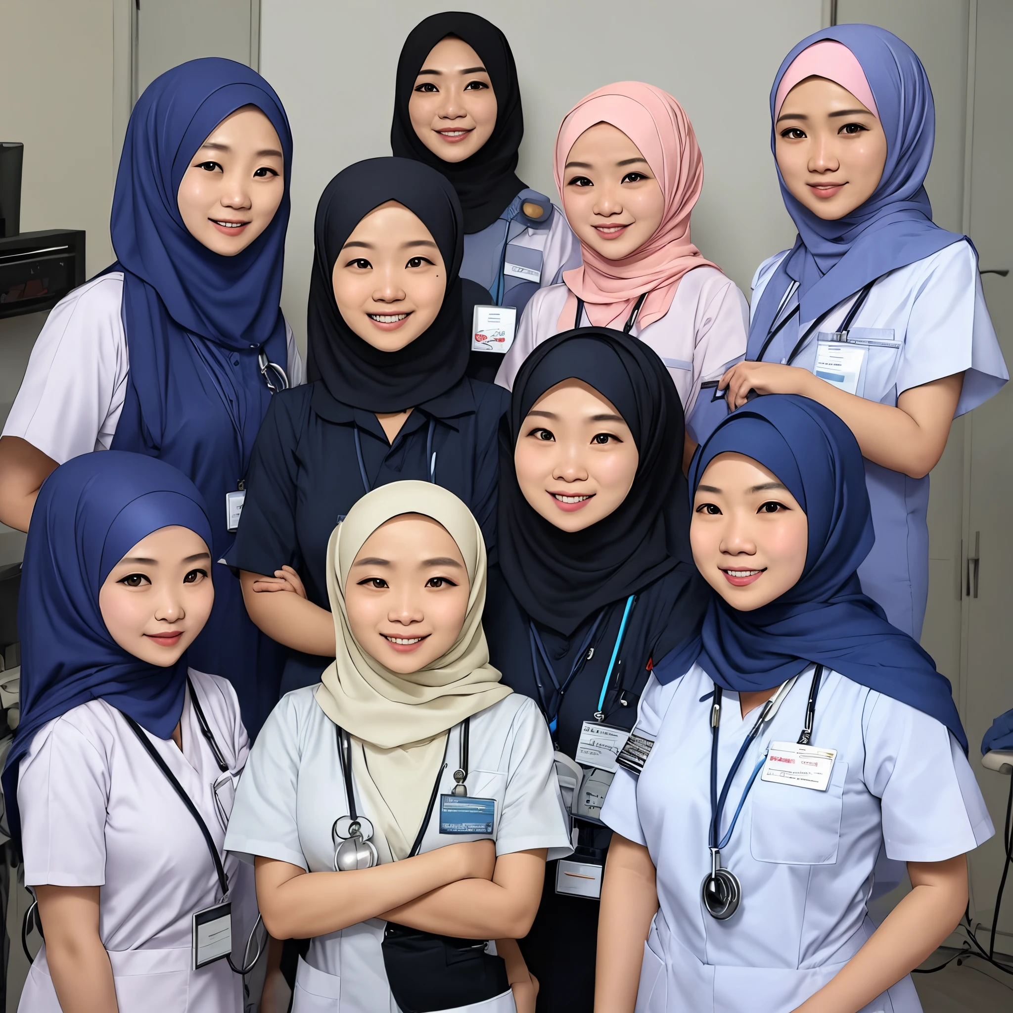 Malaysian nurses with hijab
