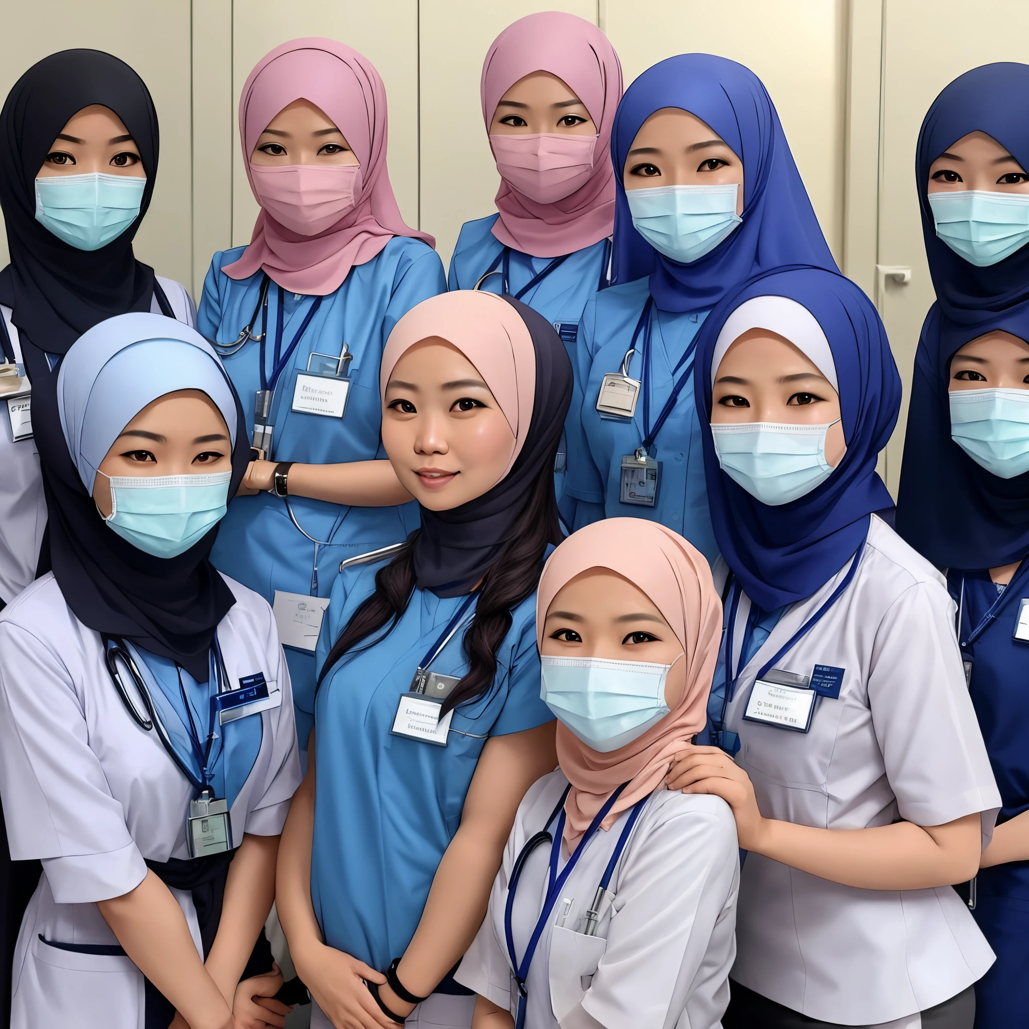 Malaysian nurses with hijab