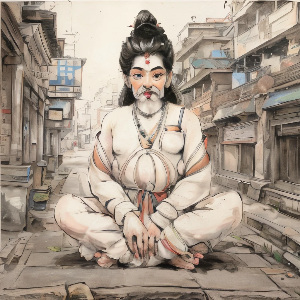 Hanuman God in India street