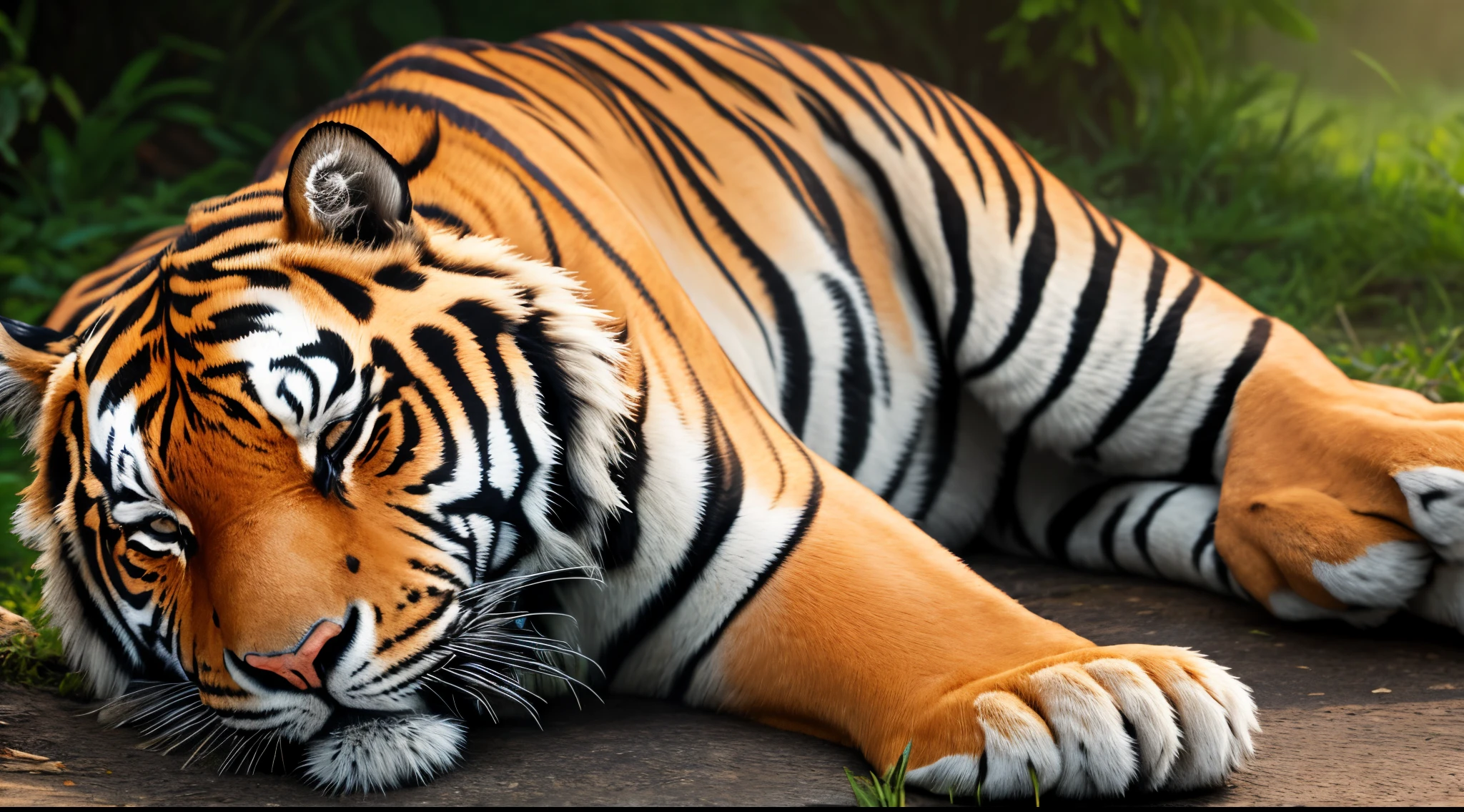 Tiger sleeping eyes closed, HQ, 8k images