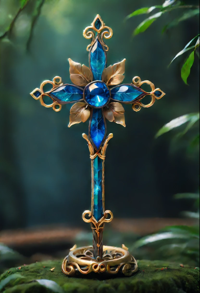 Magic Sword,legendary magic sword,Glory Magic Sword,Alloy iron flower,Alloy vines surround the magic sword,There are iron flowers on the sword,heavy metal style,metal art,flower made of iron,iron leaf,Full metallic luster,Metal texture in the post-industrial era,Alloy wire crafts,gold flowers,Iron flower,Silver flower,metal tree branch,a crystal pendant,Emerald inlay,Carefully crafted,Perfect craftsmanship,Magic lightning background,blue lightning,(Lycoris close-up),Flower of the other shore is charming,Mysterious Manzhu Shahua,The bloody ghost flower blooming at the gate of hell,Leading the soul to the afterlife,Evil charm,Flirtatious,Incredible,(Best quality,4K,8K,A high resolution,tmasterpiece:1.2),ultra - detailed,(actual,realistically,realisticlying:1.37),sporty attire,The landscape,terror,Japanese cartoons,sci-fy,photography,Concept artist, HighDynamicRange,hyper HD,Studio lighting,Ultra-fine painting,Focus sharp,physically-based renderingt,Extremely detailed description,professional,vibrant with colors,bokeh.
