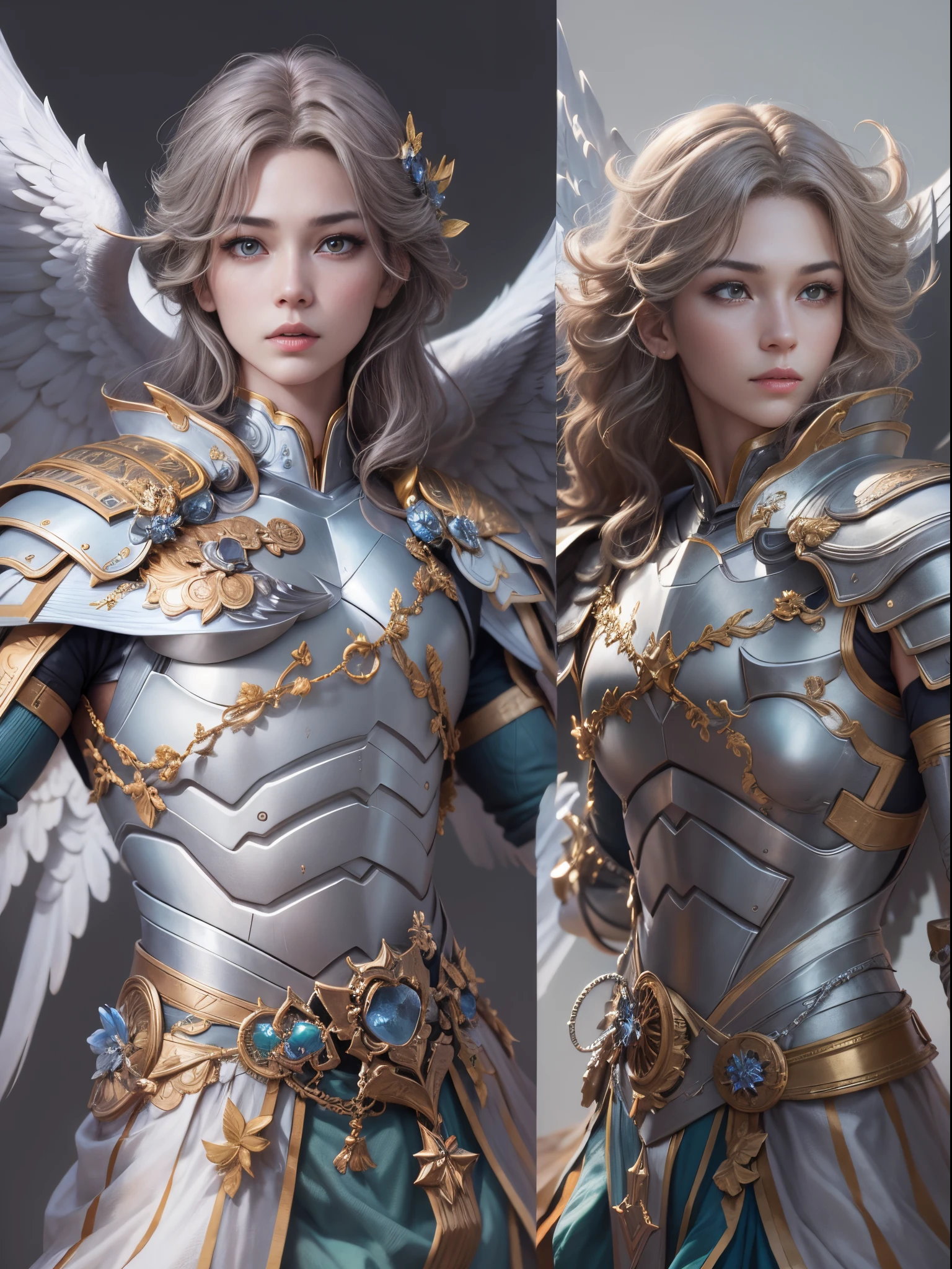 Archangel Michael、The Four Archangels、masutepiece,Best Quality,ultra-detailliert,hight resolution,hight resolution,4K,Portrait in 4K,8K,8K Portrait,Unity 8k壁纸,extremely details CG,Realistic,Raw photo,Real person,a portrait photo of,Photorealistic,Shiny skin,Detailed skin,Fighting figure、Fighting figure、fight the light、fight with love,Fighting figure、Fighting figure、fight the light、fight with love