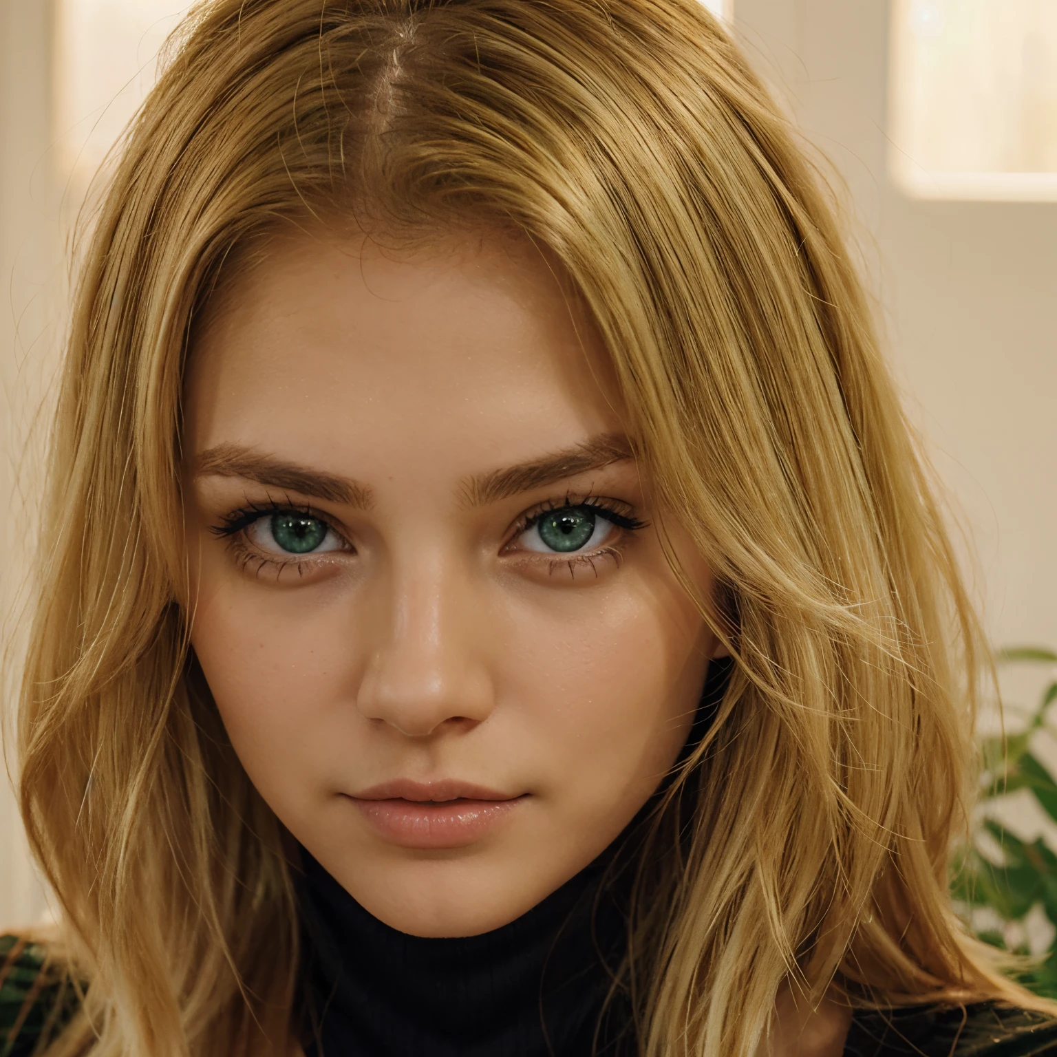 Blonde Hair ,green-eyed, 21 yaşında bir kadın